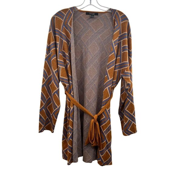 Forever 21 Sweaters - Forever 21 Women's Long Sleeve Open Front Cardigan Gold Shimmer/Multi Large